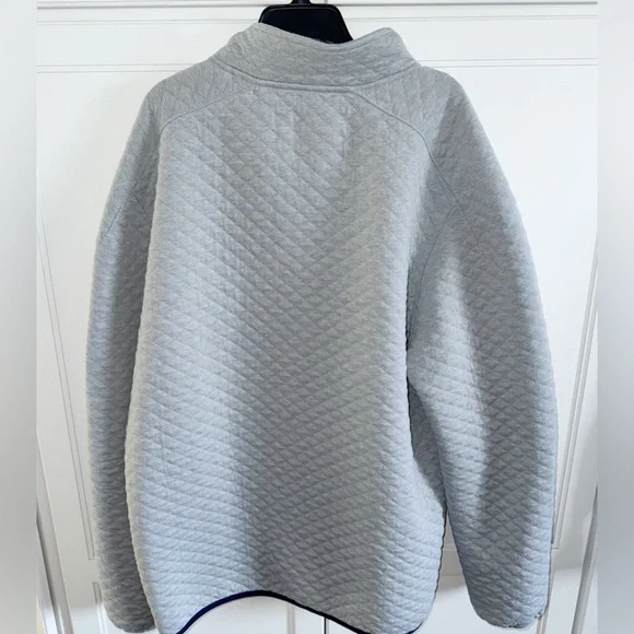 RHONE Gramercy Gray 1/4 Placket Pullover Sz 2XL Sweater Quilted Preppy Classic - Picture 4 of 16